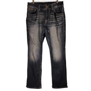 Buckle Black Fit No. 11 jeans mens 32x32 blue denim straight leg dark wash